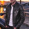 Men's stand-up collar locomotive PU leather jacket spring and autumn slim zipper leather jacket youth casual jacket multi-color optional