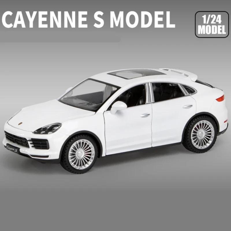 1:24 Porsches Cayenne Turbo S Alloy Car Model Diecasts Metal Toy Vehicles Car Model Simulation Sound Light  Favorite Festival