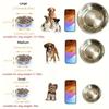 1Pcs Pet Dog Food Bowl Rice Bowl Stainless Steel Dog Bowl Dog Bowl Drinking Water Bowl Anti-tip Large Dog Cat Bowl Water Bowl