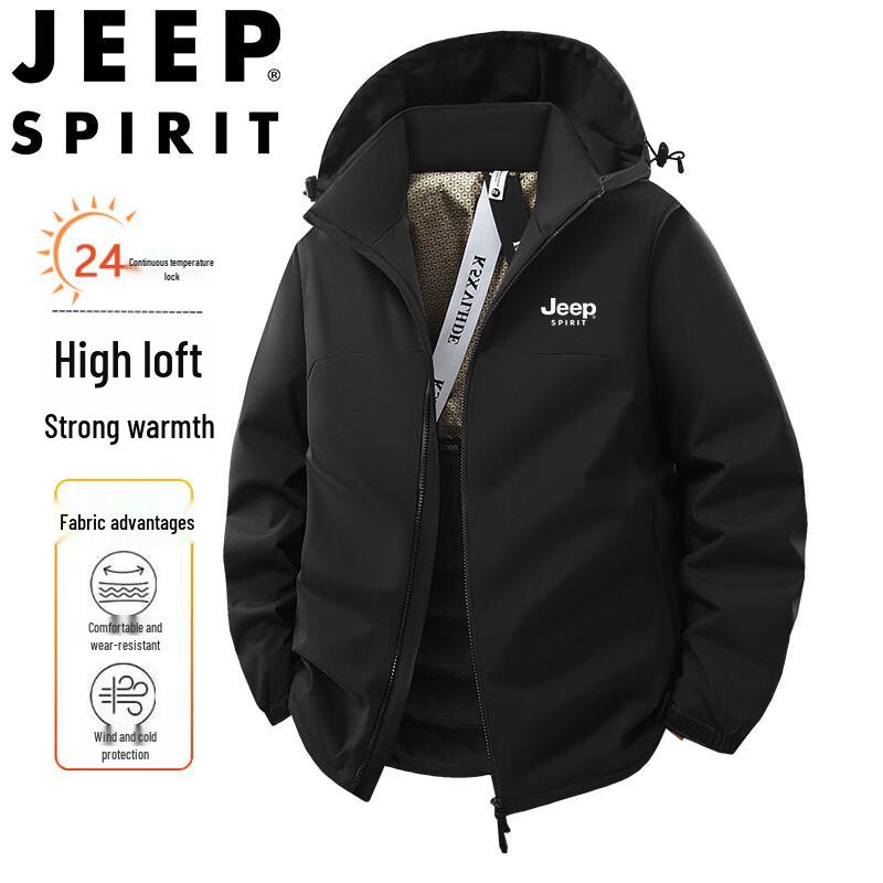 JEEP SPIRIT Men's Detachable Hood Padded Jacket