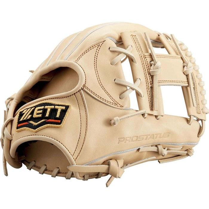 ZETT Prostatus Hard Baseball Glove - Kenta Miyamiya Type - Second/Short - Right Hand - Pastel Brown (3200) - Size 4 - Made in Japan -