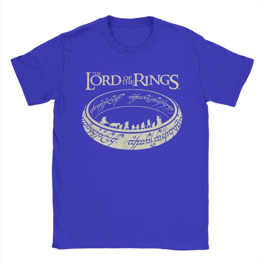 Vintage L-Lords Of The R-Rings The Journey Ring T-Shirt for Men 100% Cotton T Shirt Short Sleeve Tee Shirt Plus Size Clothing