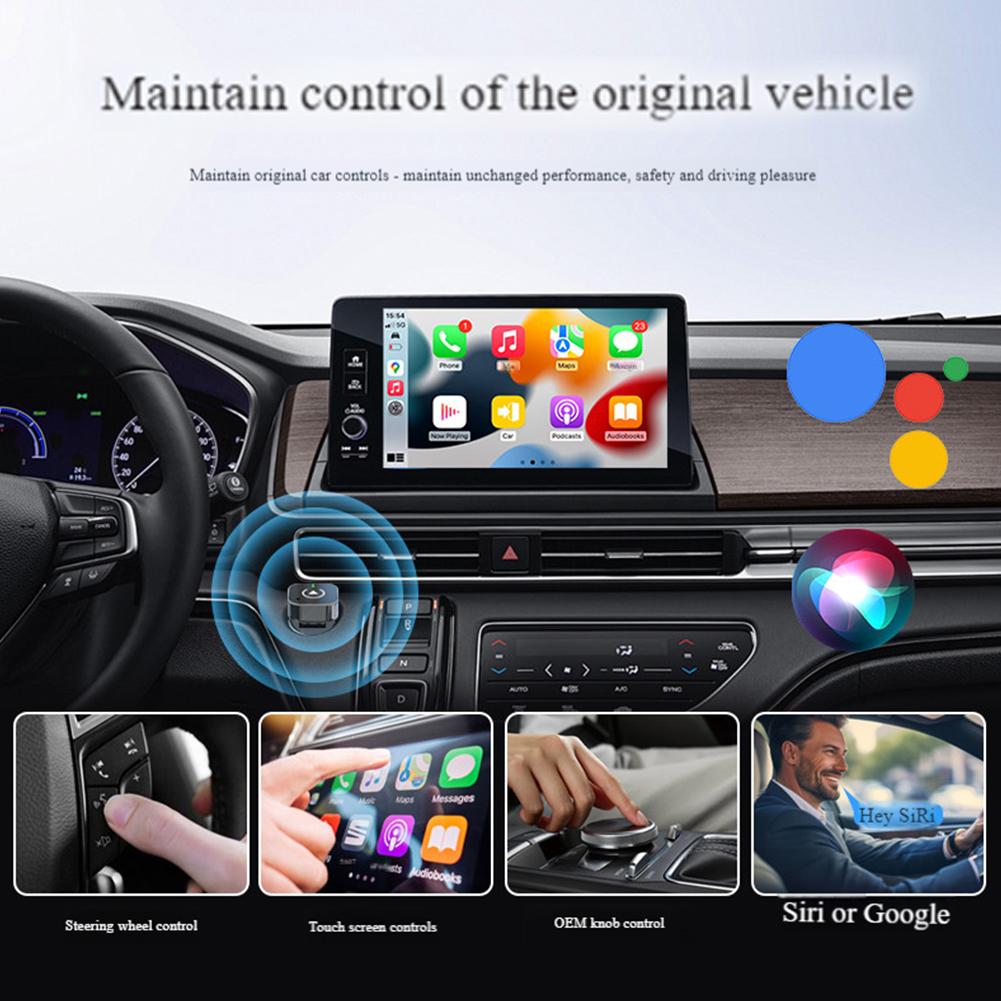 Wireless CarPlay 2in1 AI Smart Box Wireless Android Auto Adapter 2in1 Dongle Car Intelligent Systems For Car With Wired CarPlay