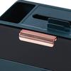 Tissue Box Cover Storage Organizer with Drawer Divider, Pen Glasses Makeup Organizer, Phone Stand
