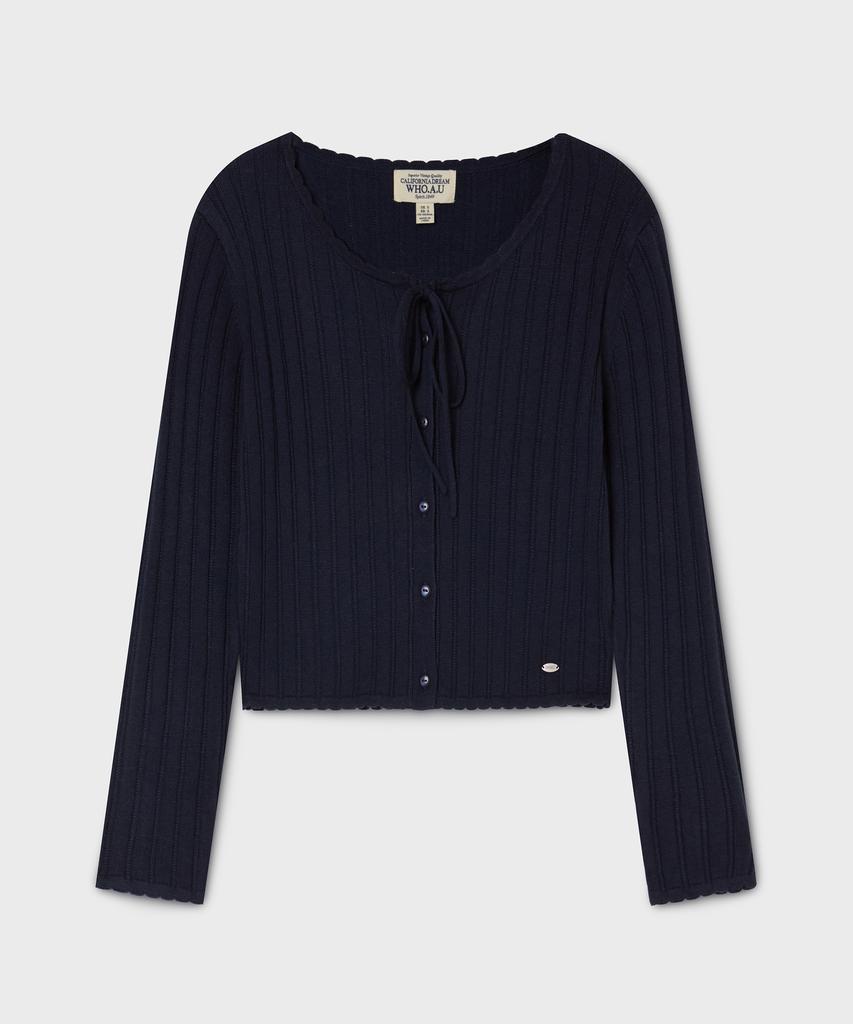 WHO.A.U Skashi Ribbon Cardigan / Whckg2443F