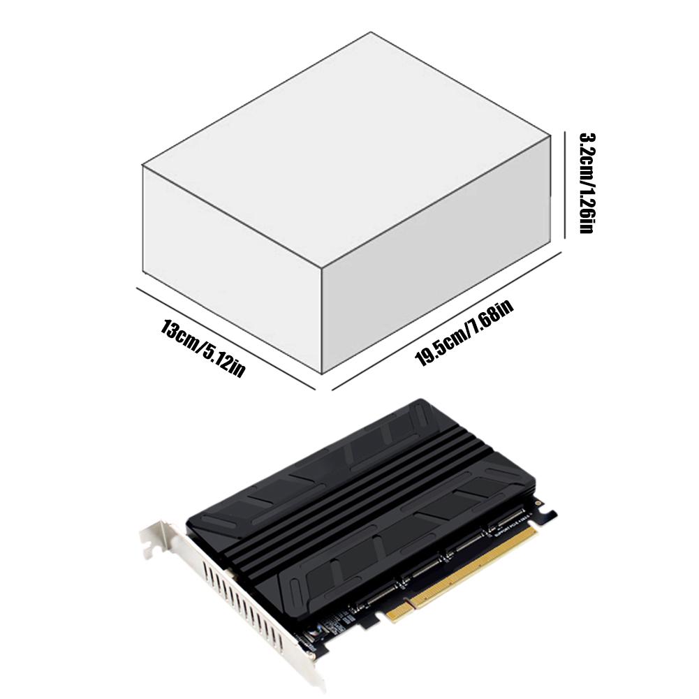 M.2 NVMe SSD To PCIE X16M Key Hard Drive Converter Reader 4 Port Convert Adapter Array Expansion Adapter Motherboard