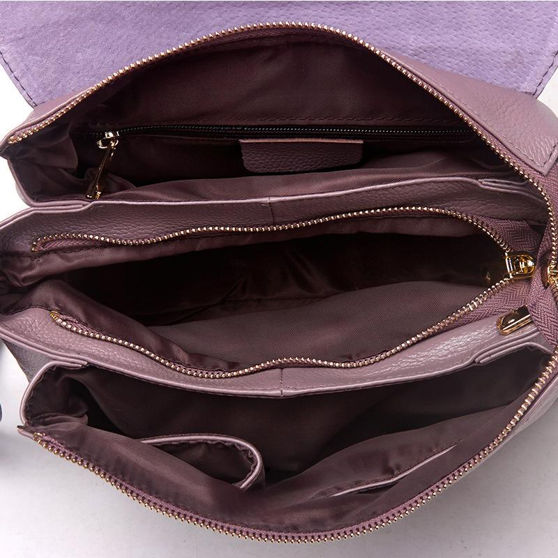 Women's New Trendy Multi-layer Crossbody Fashion Versatile Large Capacity Soft Leather One-shoulder Crossbody Bag