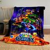 Bunte Charaktere und Elemente aus **Super Mario Galaxy** im Weltall. Decke für alle Jahreszeiten Mittagspause Überwurf Geschenk