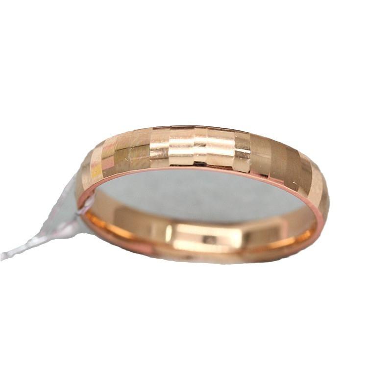 Purple Gold-Plated Rose Gold Color Gold Square Ring Simple Luxury Exquisite Color Gold Live Ring Women