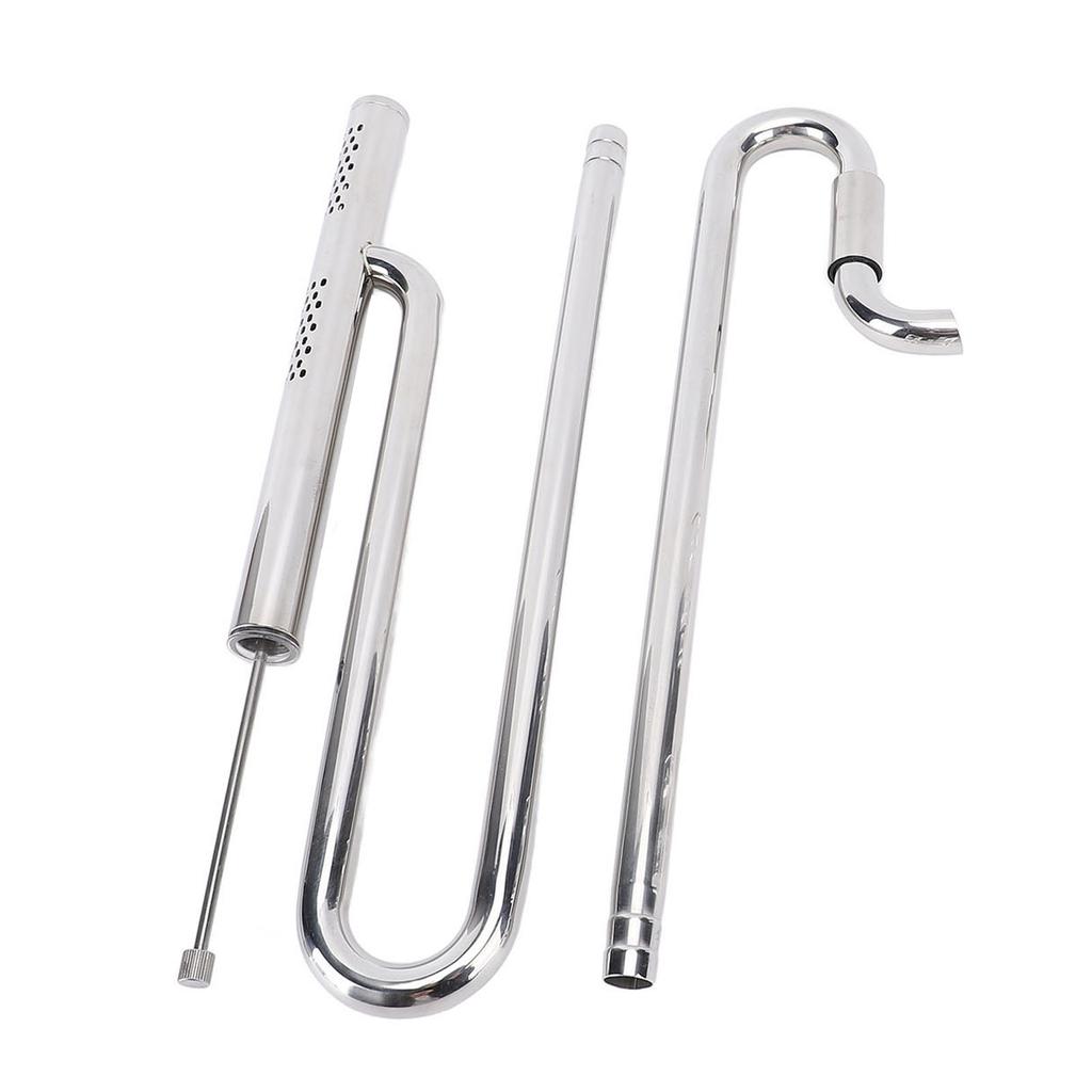 Inflow and Outflow Pipe Set Stainless Steel 360 Deg Rotation Remove Oil Film Long Lasting Use for Aq