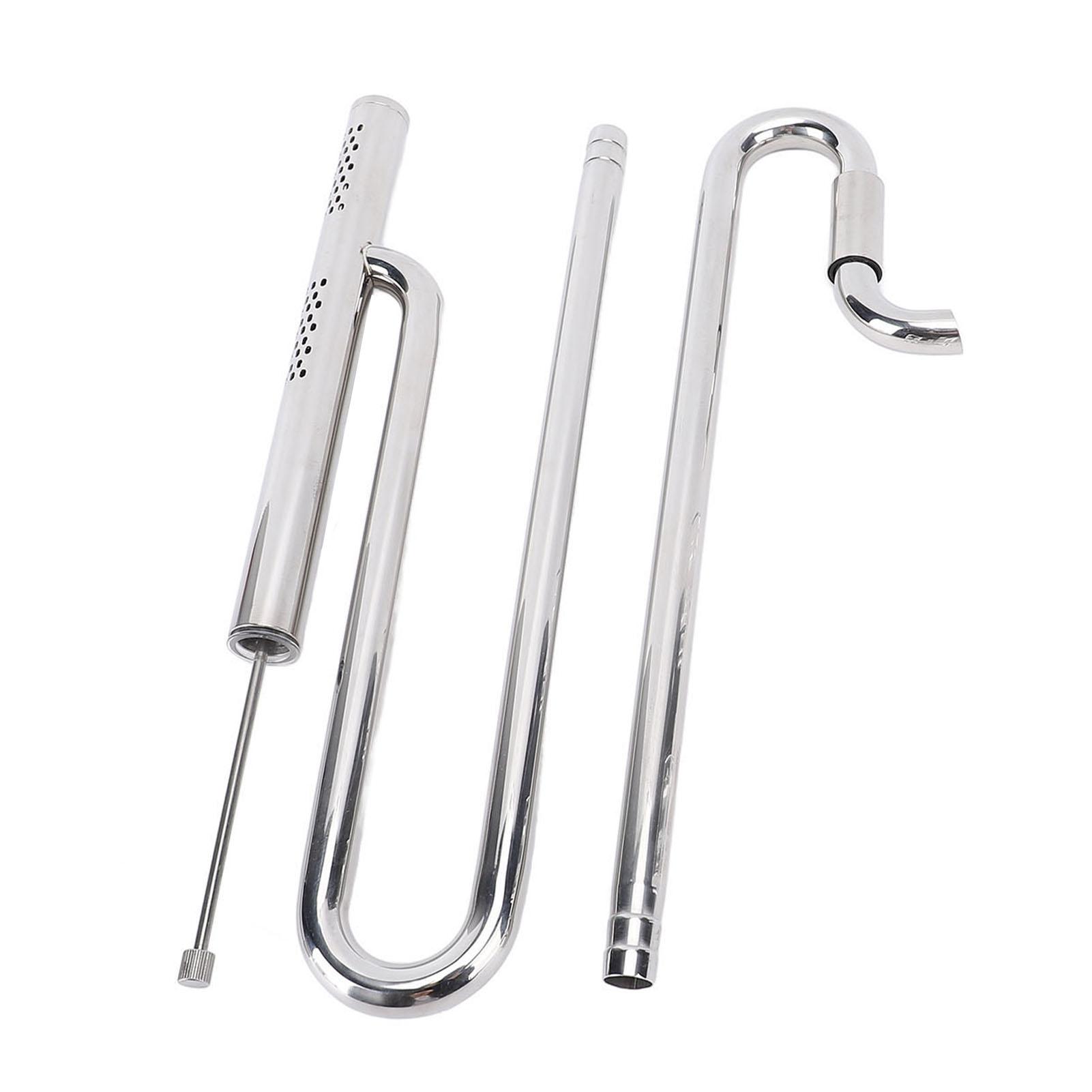 

Stainless Steel Inflow Outflow Pipe Kit, 360 Degree Rotating Aquarium Pipe Set Oil Film Skimmer Filter Pipe for Refreshing Water Environment