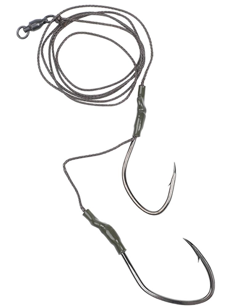 For Catfish Rig with PE Line 100cm and Carbon Hooks for Freshwater