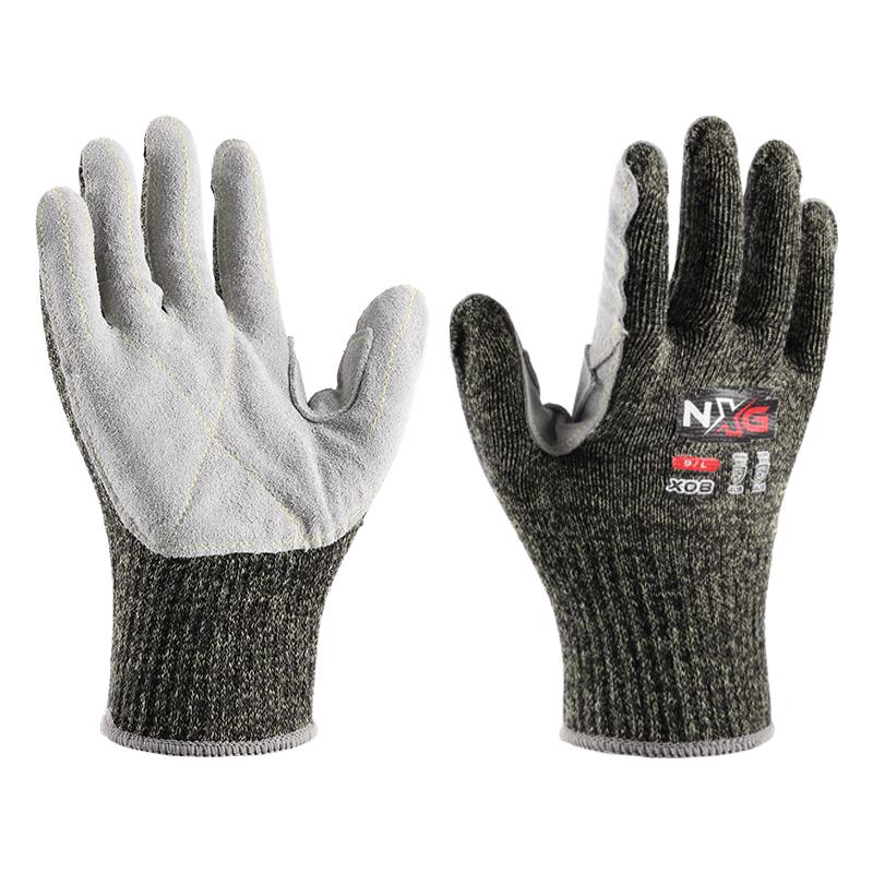 NXG Level 5 Cut & Puncture Resistant Cowhide Work Gloves One size fits all