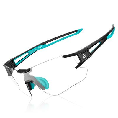 Rockbros Photochromic Sunglasses for Cycling and Ultra UV Storage Pouch Unisex Hiking, Color-Changing, Lightweight, Protection, Included,