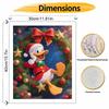 Disney Christmas Wreath Duck Oil Painting Hand Painting Coloring Painting Handmade Diy Home Decoration Gift