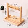 Desktop Key Holder Jewelry Organizer Stand Elegant Versatile Wood Rack with Hooks for Countertop