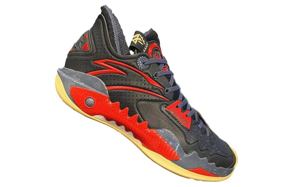 Men's Sneakers Anta Shock Wave 5 Comfortable Round Toe Cushioning Slip Resistant Low top Basketball Shoes
