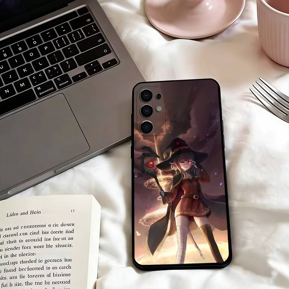 Megumin-n Anime KonoSubaS-S Phone Case Black Silicone Soft For Samsung S25,S24,S21,S22,S23,S30,Ultra,S20,Plus,Fe,Lite