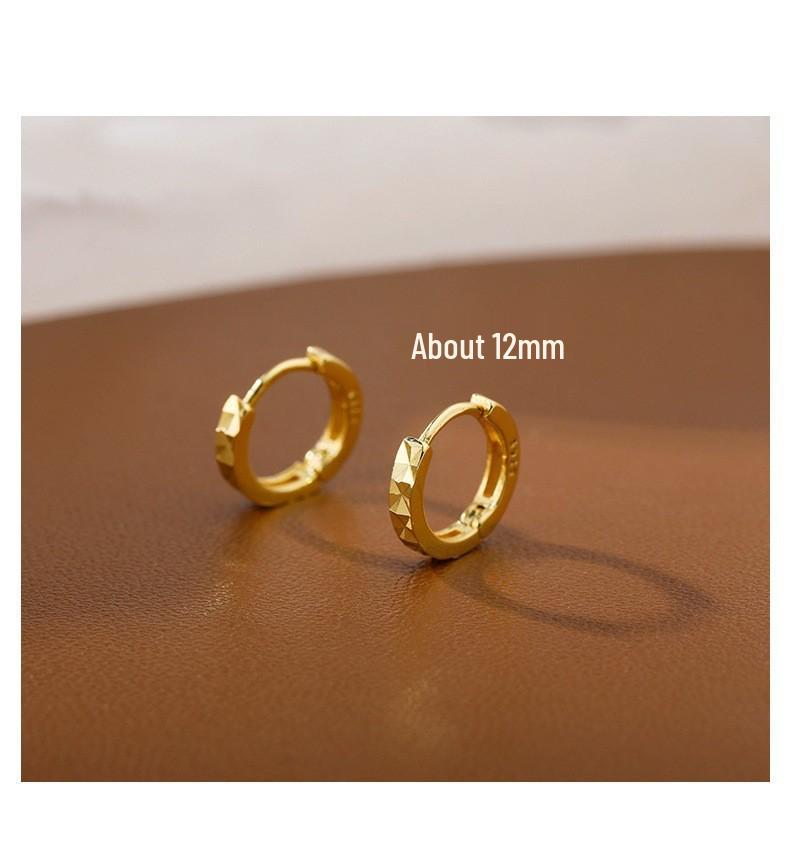 Korean Style Geometric Circle Earrings: Elegant, Versatile Ear Jewelry for Women and Students