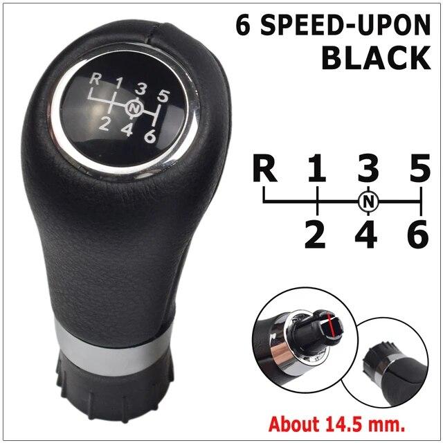 Leder 6-Gang-Schaltknauf für Mercedes Benz C/E/GLK W203 W204 C300 W207 W212 E260 MT Leder-Schalthebel Arm Kopfball