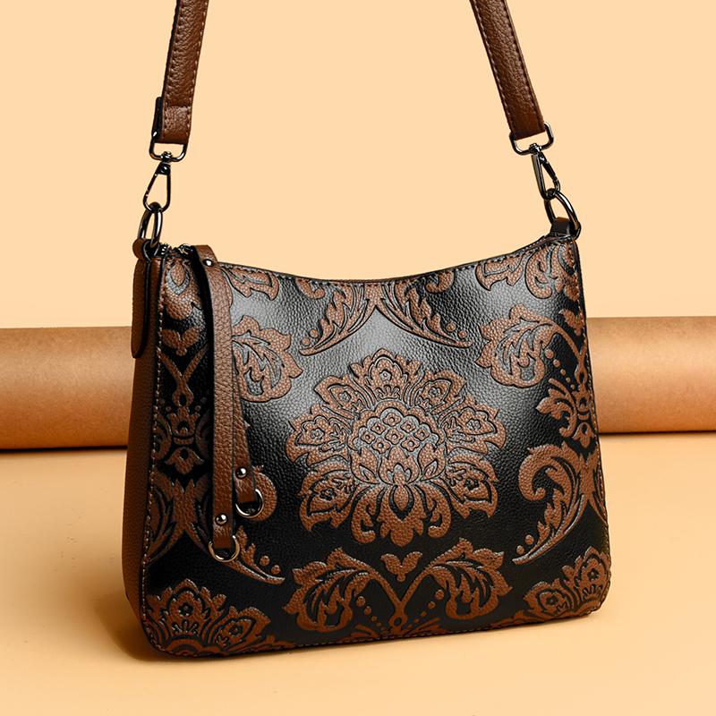 Luxury Printing Design Large Capacity Tote Bag High Quality Leather Shoulder Crossbody Bag Brand Women Bags Female Messenger Bag