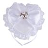 Wedding Rings Holder With Pearls Decors Soft Padding Bride Rings Box For Bridal Essential Ceremony Rings Organizer Case