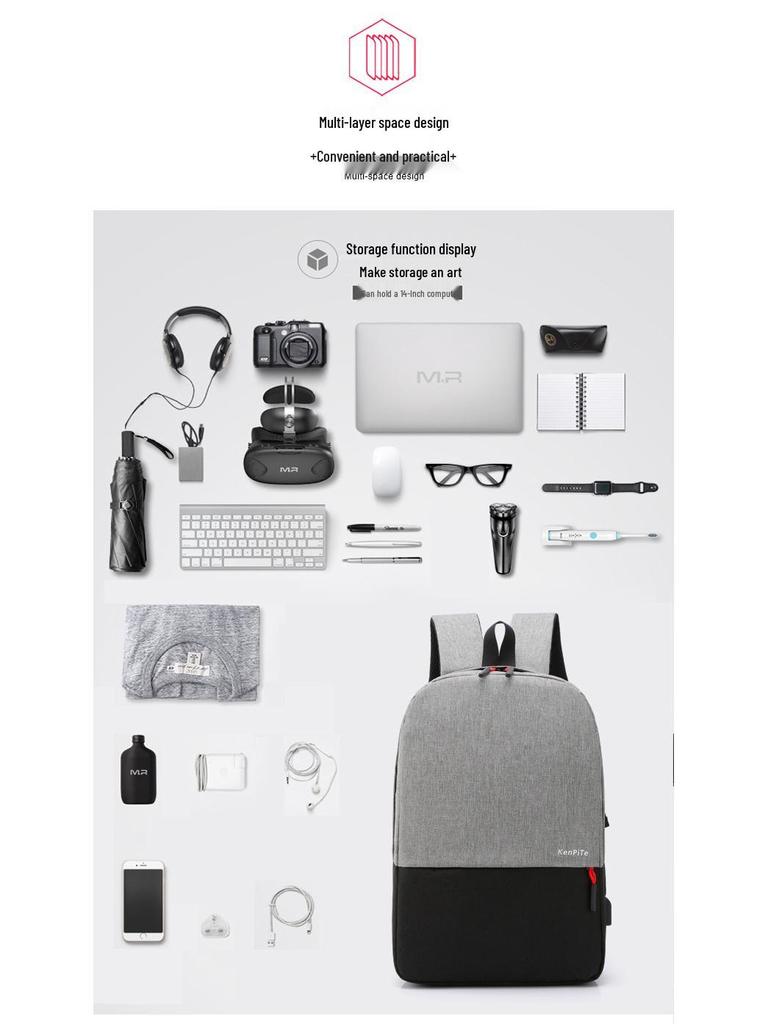 Korean Men's Travel Leisure Backpack - Stylish Outdoor Computer Bag