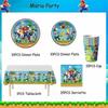 Mario Theme Party Decoration Props Disposable Plates Napkins Tablecloth Set