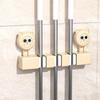 Plastic Suction Cup Mop Clamp Punch Free Mop Clip Rack Durable Broom Hanger  for Home