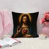 S-Sacred Aesthetic Art Pillow Case Plush Linen Soft Double Sided Printed Design Throw Cushion Decorative Home