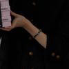 LOVE ME MONSTER Chic Leather Ribbon Chain Bracelet (L243MBC010)