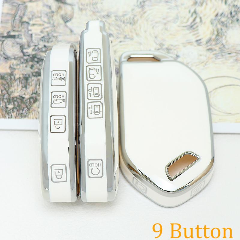 For Kia Picanto Ev9 Sorento Mq4 Carnival K8 Morning K5 Carens Rio Seltos 5/6/7/8/9 Botton Tpu Car Key Case Cover Key Fob