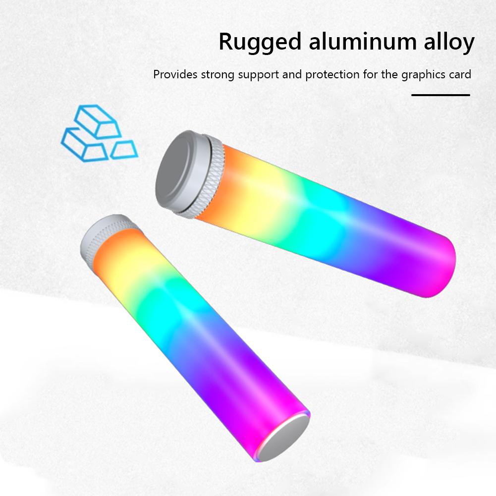 5V 3Pin ARGB Graphics Card Brace GPU Support Bracket Adjustable Telescopic Rotary Screw Aluminum Alloy Graphics Card GPU Holder