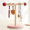 Solid Wood Jewelry and Key Holder Tray for Desktop Cosmetics and Sundries