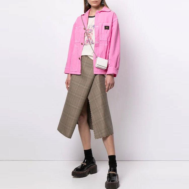 We11done FW21 Wrap Front A-Line Midi Skirt Women skirts Brown WD-SK0-21-216-W-BGSKIRT