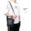 LAOSHIZI Genuine Leather Men's Crossbody Shoulder Bag Vintage Cowhide Messenger Bag for Male Small Casual Handbag