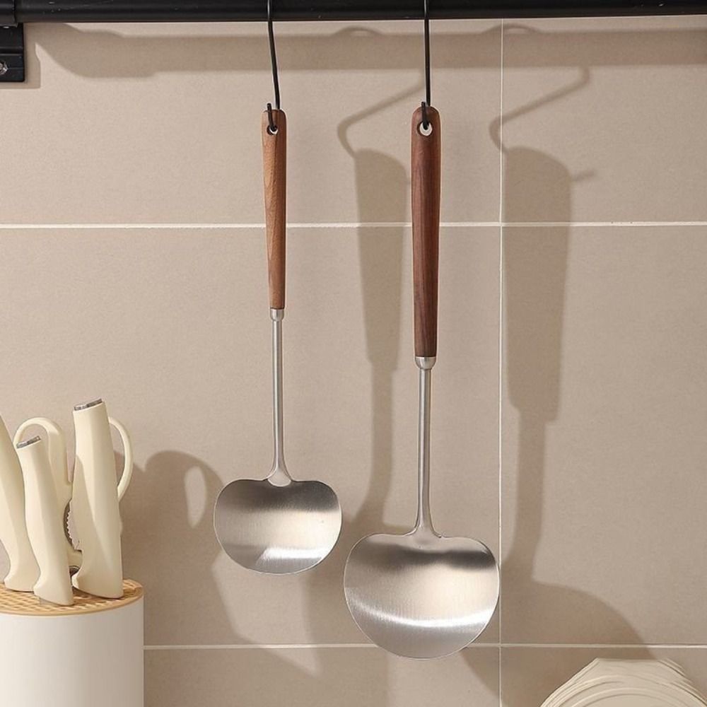 Mushroom Shape Kitchen Stir Fry Spoon Stainless Steel Cooking Spoon Cooking Spatula  Kitchen Tools