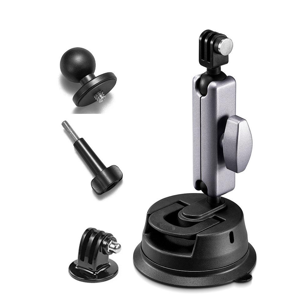 

Для Gopro13 DJI Action 4 металлический автомобильный кронштейн с присоской, регулируемый на 360 градусов, стандартный адаптер 1/4 для Insta360 X4 Ace Pro Car Cup