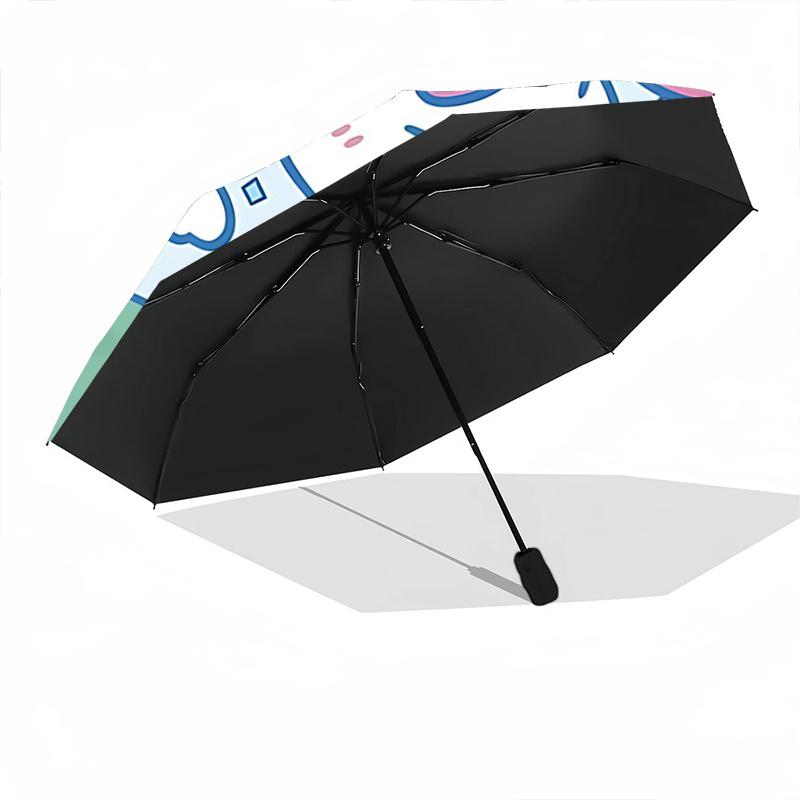 1pc Hello Kitty Automatic Opening/Closing Umbrella with Convenient Three-Fold Design, 8-Bone Iron Frame Outdoor Umbrella - Perfect Gift for Fans, Trav