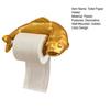 Golden Carp Toilet Paper Holder Wall-Mounted Toilet Roll Holder Decorative Fish Design Paper Towel Dispenser for Bathroom Kitchen Decor