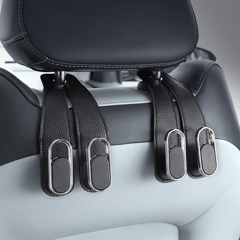 1pc Universal Car Seat Back Hooks - Heavy-Duty PVC Leather Multi-Functional Organizer for Bags, Shopping, Beverages