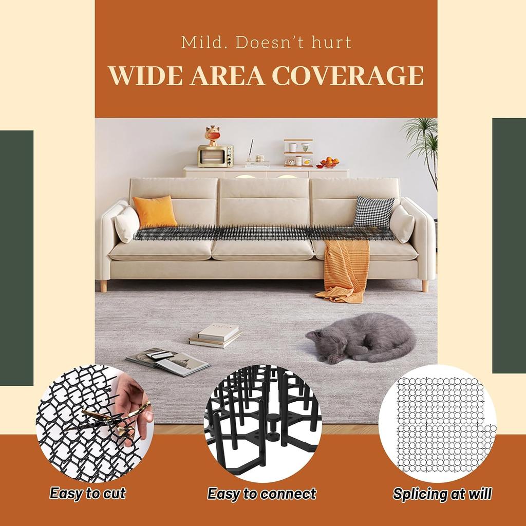 Katzen Dornmatte Garten Anti-Katze Hundabwehr Matte Schützt Pflanzen Innen Außen Garten Abschreckgeräte Haus Hundabwehr