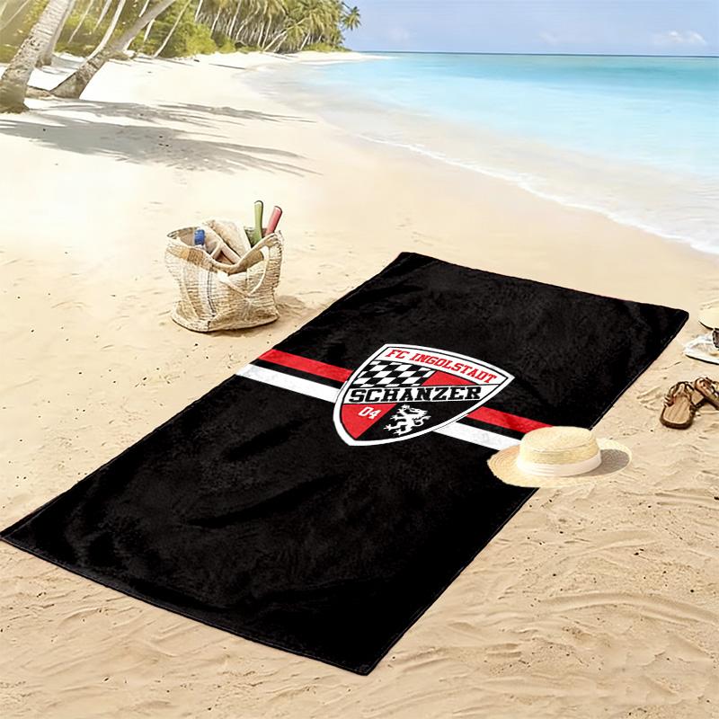 FC Ingolstadt Schanzer Print Beach Towel, Large Soft Quick Dry Towel for Beach Camping Swimming