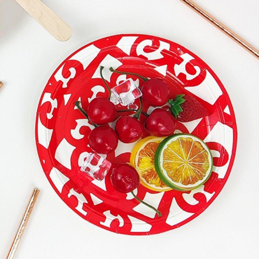 Window Grille Pattern Chinese Style Disposable Tableware Party Supplies  Picnic