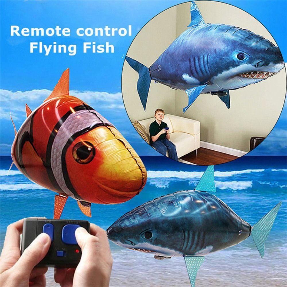 Flying Shark Air Flying Fish RC Animal Fly Balloons Clown Fish Remote Control Shark  Children Kids