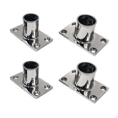 4x Boat Hand Rail Base 90 Degree Tube for 7/8 Inch or 1 Tube,Boat Railing Hardware
