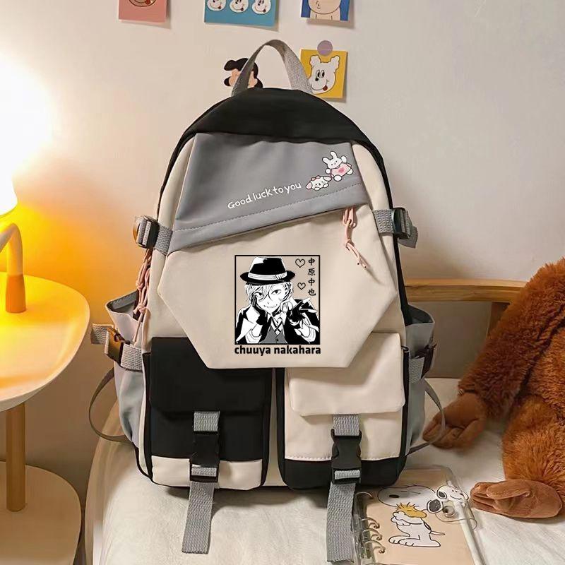 Wenhao Wild Dog Peripheral Printed Backpack Large Capacity Student Personalized School Bag