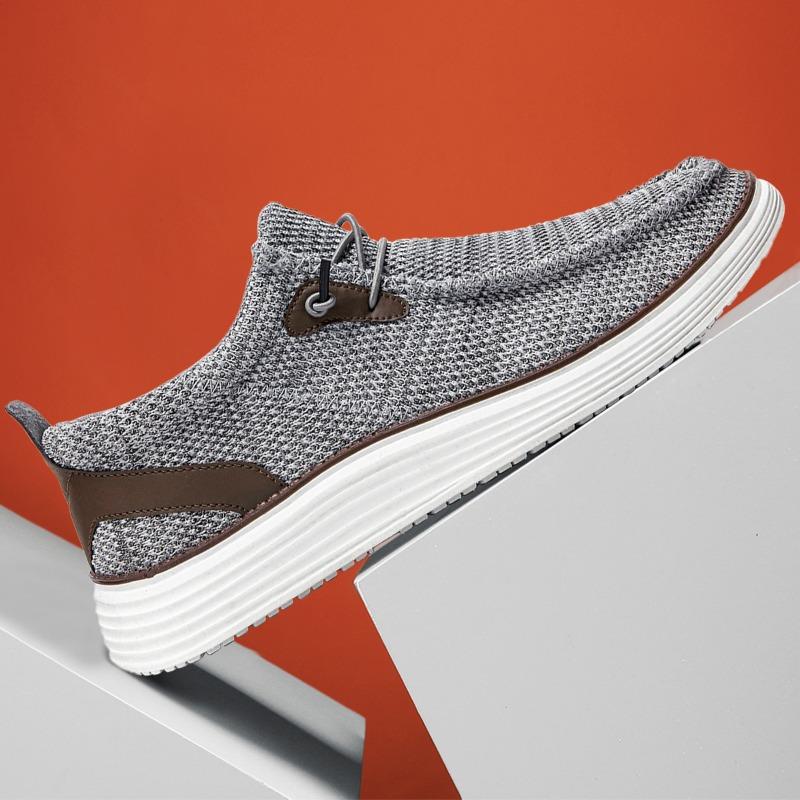 Summer Breathable Men's Loafers Lightweight Casual Slip On Shoes Non-Slip Comfortable Outdoor Vulcanized Leisure Shoes for Men