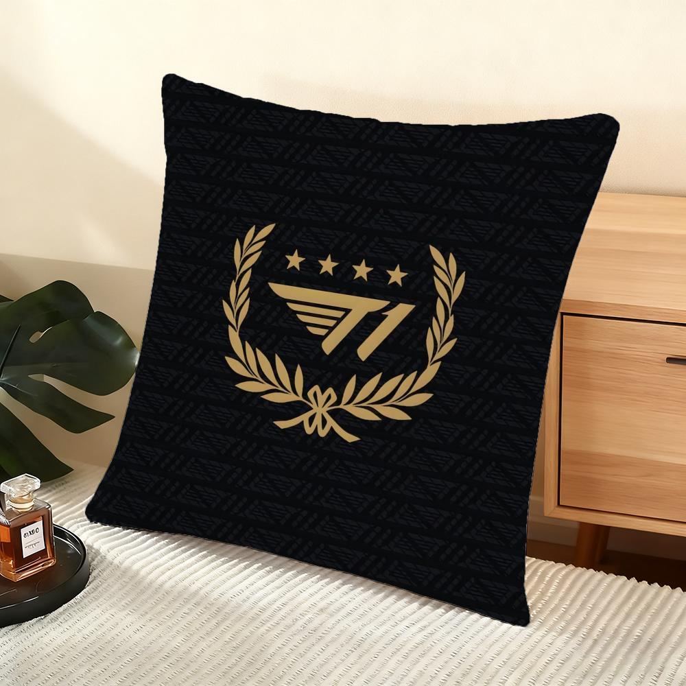 Cushion Cover Silky Short Plush Home Sofa Cushion Cover - Invisible Zipper Home Decoration F-Faker LOLS SKT T1 2025 Five Champio