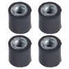 4Pcs Useful Round Rubber Mounts Black Female Vibration Isolator Shock Absorber Garage Motor, Car Boat